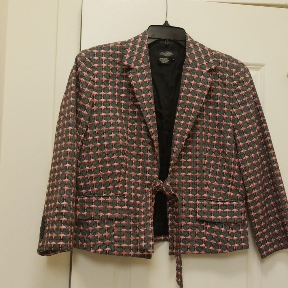 Peck & Peck Collection Red, White & Navy Blazer